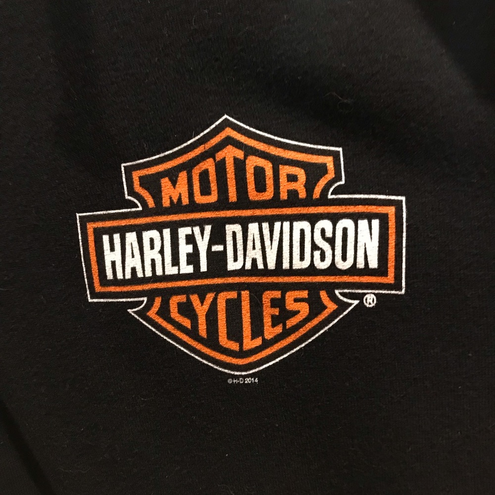 Men’s XXL Zip Up Black Harley Davidson Hoodie